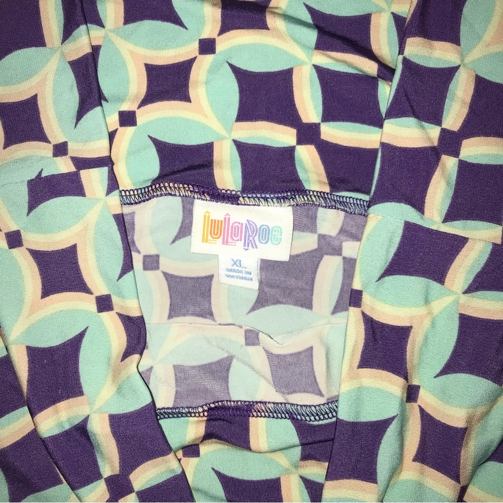 LuLaRoe Geometric Maxi Stretch Skirt Full Length Size XL - NWT - Picture 4 of 5